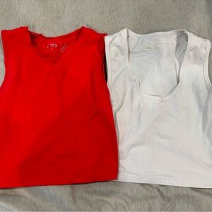 Lot of 2 ziya cropped workout tanks